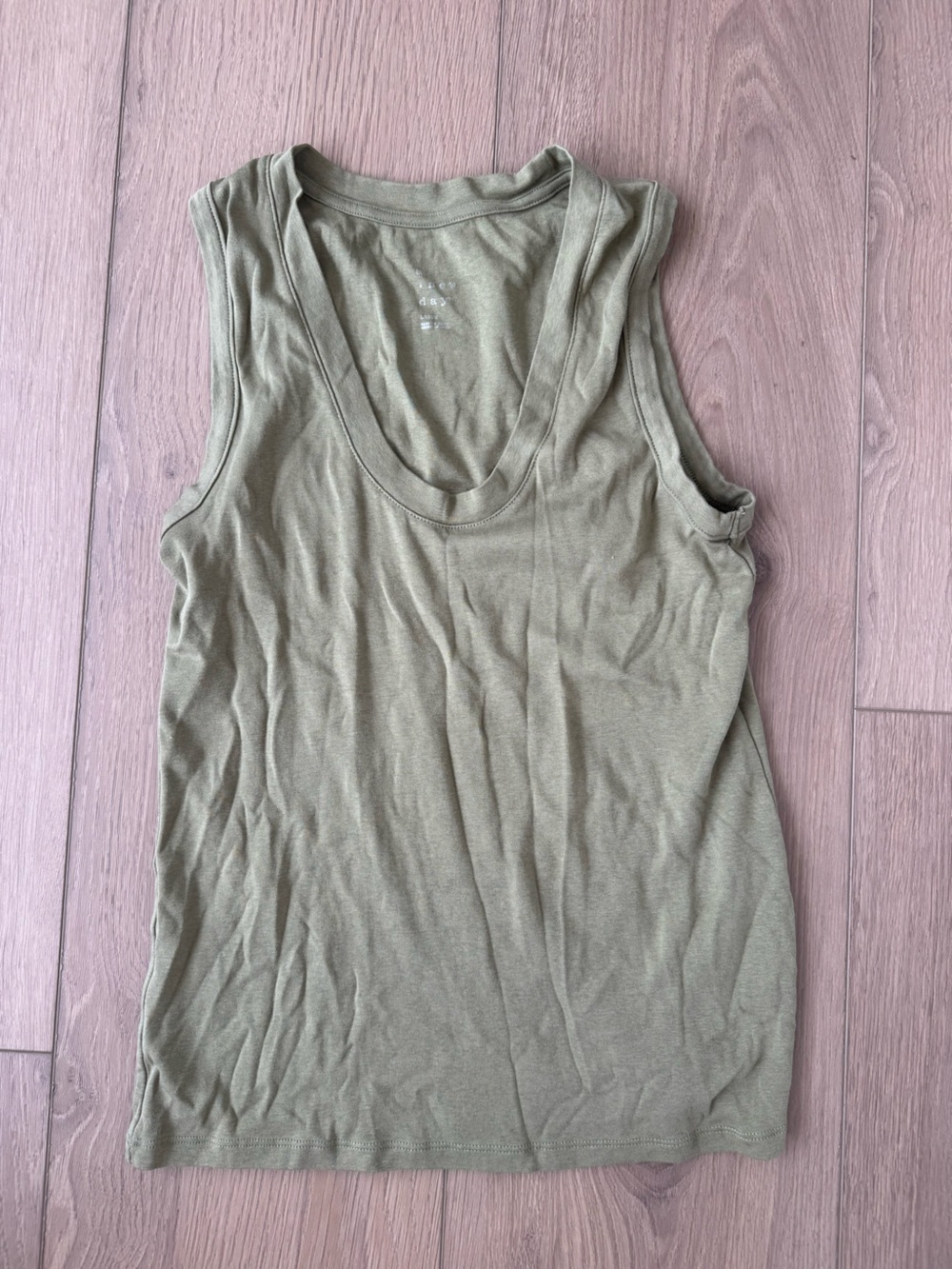 a new day Olive Scoop Neck Tank Top